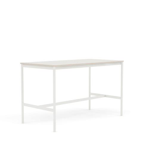 MUUTO stół barowy BASE HIGH 160x80x95h biały nanolaminat / sklejka / biała podstawa