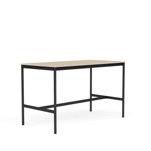MUUTO stół barowy BASE HIGH 160x80x95h fornir dębowy / sklejka / czarna podstawa