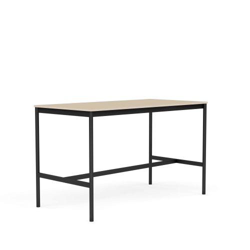 MUUTO stół barowy BASE HIGH 160x80x95h fornir dębowy / sklejka / czarna podstawa