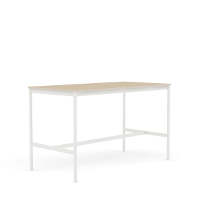 MUUTO stół barowy BASE HIGH 160x80x95h fornir dębowy / sklejka / biala podstawa