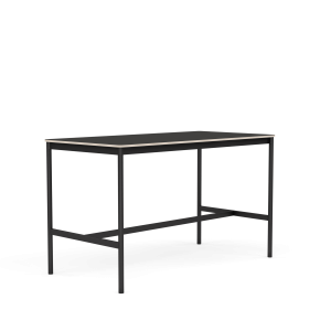 MUUTO stół barowy BASE HIGH 160x80x95h czarne linoleum / sklejka / czarna podstawa