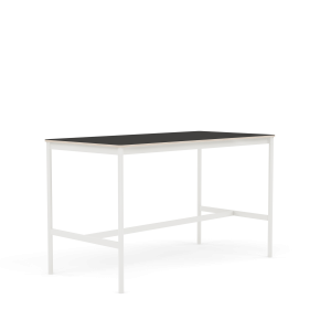 MUUTO stół barowy BASE HIGH 160x80x95h czarne linoleum / sklejka / biała podstawa