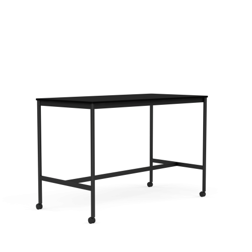 MUUTO stół barowy BASE HIGH 160x80x105h czarny laminat / czarny ABS / czarna podstawa