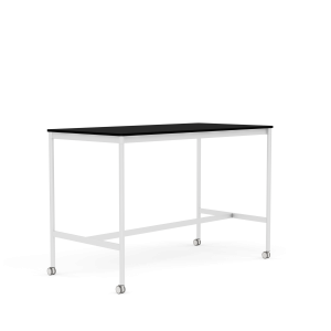 MUUTO stół barowy BASE HIGH 160x80x105h czarny laminat / czarny ABS / biała podstawa