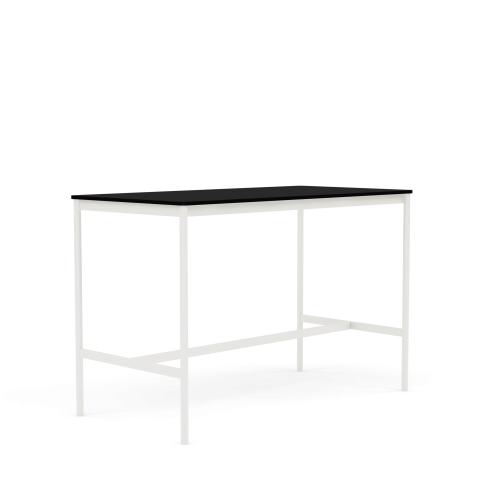 MUUTO stół barowy BASE HIGH 160x80x105h czarny laminat / sklejka / biała podstawa