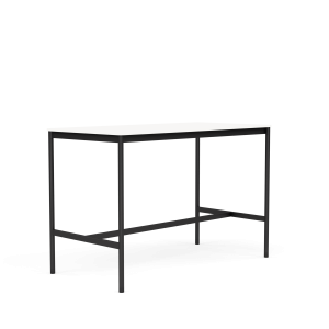 MUUTO stół barowy BASE HIGH 160x80x105h biały laminat / biały ABS / czarna podstawa