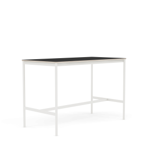 MUUTO stół barowy BASE HIGH 160x80x105h czarny nanolaminat / sklejka / biała podstawa