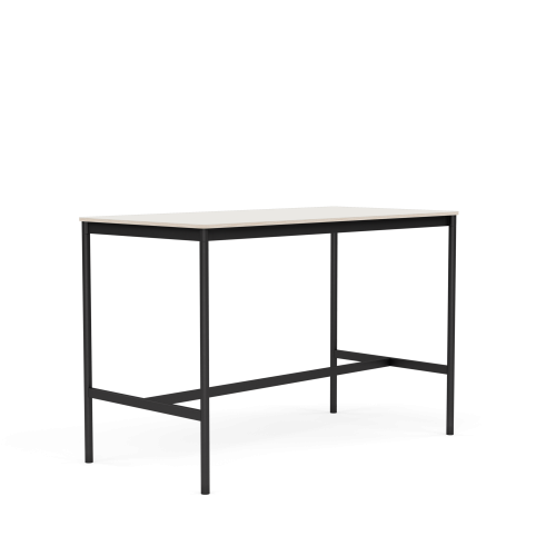 MUUTO stół barowy BASE HIGH 160x80x105h biały nanolaminat / sklejka / czarna podstawa