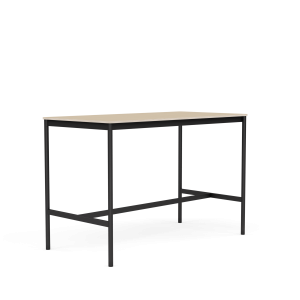 MUUTO stół barowy BASE HIGH 160x80x105h fornir dębowy / sklejka / czarna podstawa