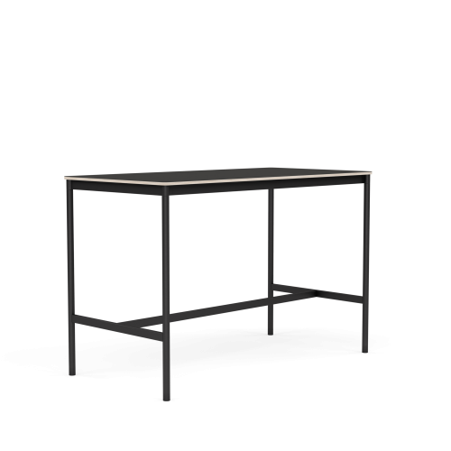 MUUTO stół barowy BASE HIGH 160x80x105h czarne linoleum / sklejka / czarna podstawa