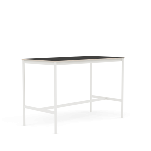 MUUTO stół barowy BASE HIGH 160x80x105h czarne linoleum / sklejka / biała podstawa