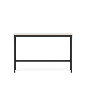 MUUTO stół barowy na kółkach BASE HIGH 160x50x105h biały nanolaminat / sklejka / czarna podstawa
