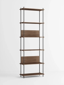 MOEBE system regałowy  s.255.1.A przydymiony dąb | czarny  