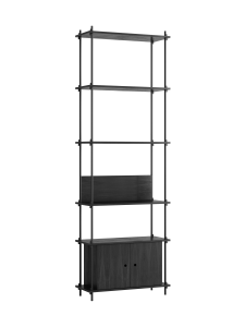 MOEBE system regałowy s.255.1.B czarny dąb | czarny
