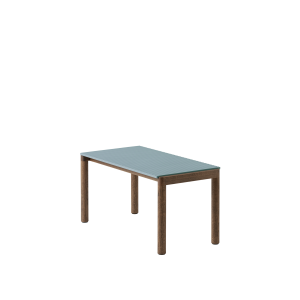 MUUTO stolik kawowy COUPLE WAVY 84,5x40 cm jasnoniebieski / ciemny dąb
