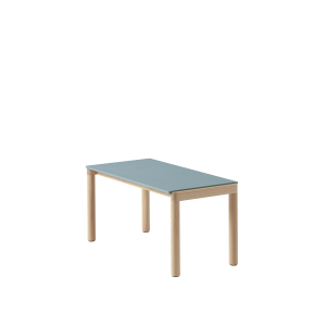 MUUTO stolik kawowy COUPLE WAVY 84,5x40 cm jasnoniebieski / dąb naturalny