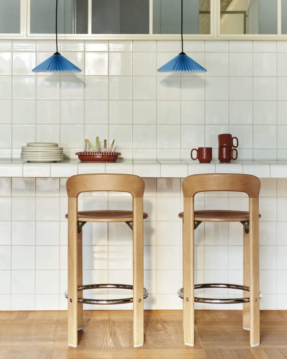 Rey Bar Stool H65_golden wb lacquered beech base_Matin Pendant 300 placid blue.jpg