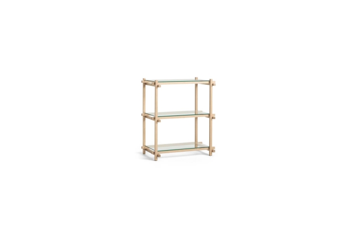 AE448-A499-AP38_Woody Shelving Column Low 2.0 clear glass shelves_soaped oak frame.jpg