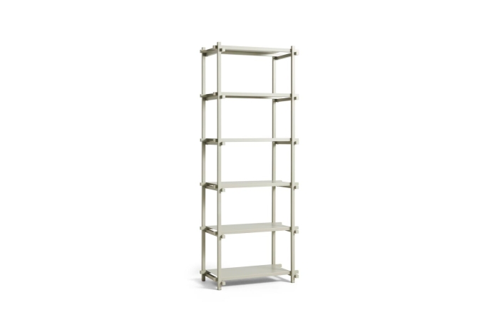 AE449-A498-AP39_Woody Shelving Column High 2.0 smokey grey steel shelves_smokey grey beech frame.jpg