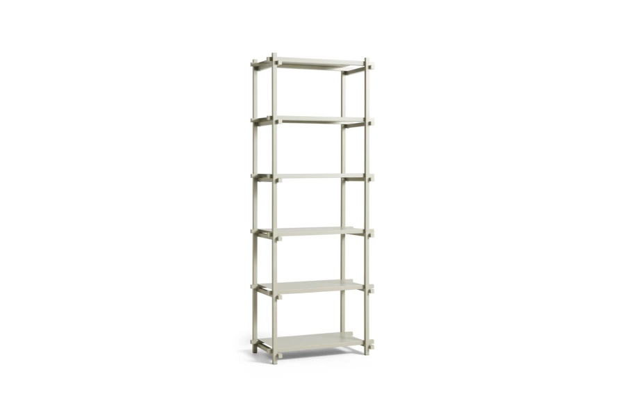 AE449-A498-AP39_Woody Shelving Column High 2.0 smokey grey steel shelves_smokey grey beech frame.jpg