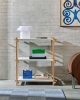 Woody Shelving Coloumn Low 2.0 almon white shelves soaped oak frame_Drome Table Lamp white opal acrylic.jpg