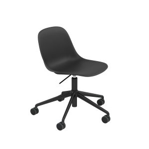 MUUTO krzesło obrotowe z regulacją na kółkach FIBER SWIVEL czarny