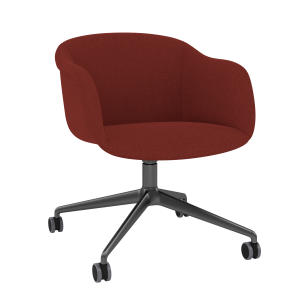 MUUTO krzesło obrotowe z podłokietnikami FIBER SWIVEL SOFT na kółkach różne kolory