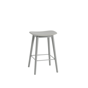 MUUTO stołek barowy FIBER WOOD 65cm szary