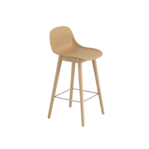 MUUTO krzesło barowe FIBER WOOD 65cm ochra / dąb naturalny