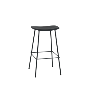 MUUTO stołek barowy tapicerowany FIBER TUBE 75cm czarny