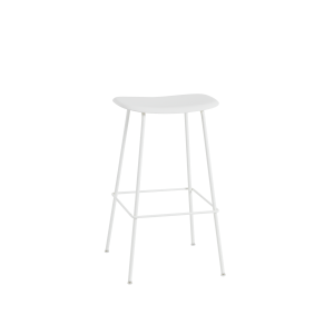 MUUTO stołek barowy tapicerowany FIBER TUBE 75cm biały