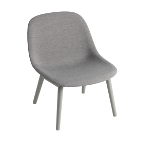 MUUTO fotel tapicerowany FIBER WOOD Remix 133 / szary dąb