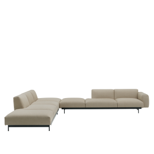 MUUTO sofa modułowa IN SITU narożna konfiguracja 9, ecriture 240