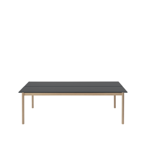 MUUTO stół LINEAR SYSTEM 240x110 cm czarny nanolaminat / dąb naturalny