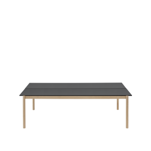 MUUTO stół LINEAR SYSTEM 240x142 cm czarny nanolaminat / dąb naturalny