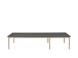 MUUTO stół LINEAR SYSTEM 360x110 cm czarny nanolaminat / dąb naturalny