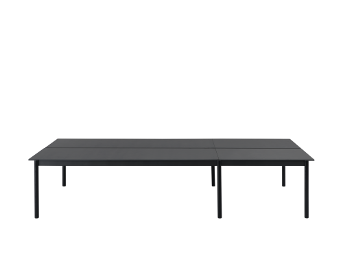 MUUTO stół LINEAR SYSTEM 360x142 cm czarny nanolaminat / czarny dąb