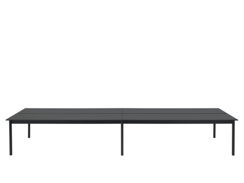 MUUTO stół LINEAR SYSTEM 480x110 cm czarny nanolaminat / czarny dąb