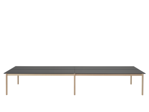 MUUTO stół LINEAR SYSTEM 480x110 cm czarny nanolaminat / dąb naturalny
