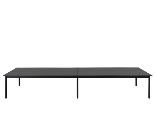 MUUTO stół LINEAR SYSTEM 480x142 cm czarny nanolaminat / czarny dąb