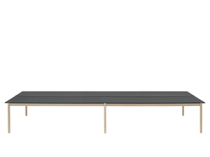 MUUTO stół LINEAR SYSTEM 480x142 cm czarny nanolaminat / dąb naturalny