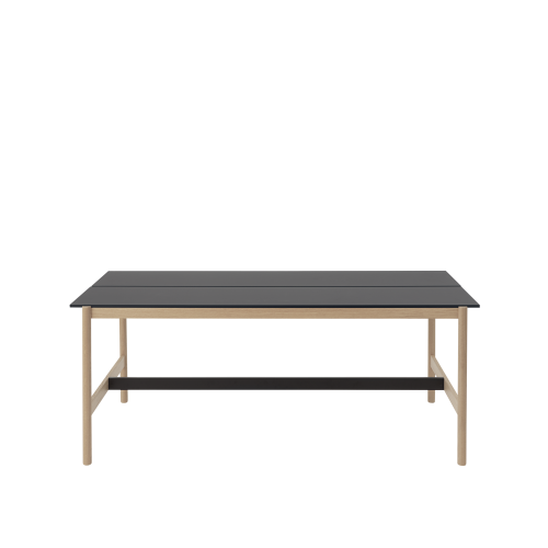 MUUTO stół wysoki LINEAR SYSTEM 240x110x95h czarny nanolaminat / dąb naturalny