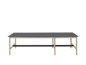 MUUTO stół wysoki LINEAR SYSTEM 360x110x95h czarny nanolaminat / dąb naturalny