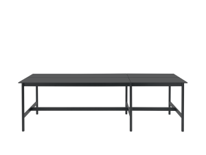 MUUTO stół wysoki LINEAR SYSTEM 360x110x105h czarny nanolaminat / czarny dąb