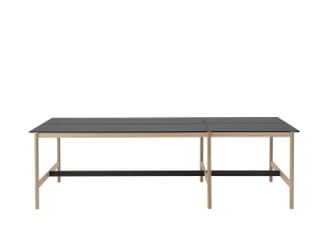 MUUTO stół wysoki LINEAR SYSTEM 360x110x105h czarny nanolaminat / dąb naturalny