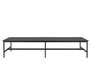 MUUTO stół wysoki LINEAR SYSTEM 480x110x95h czarny nanolaminat / czarny dąb