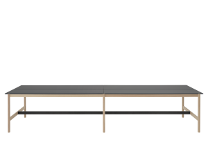 MUUTO stół wysoki LINEAR SYSTEM 480x110x95h czarny nanolaminat / dąb naturalny