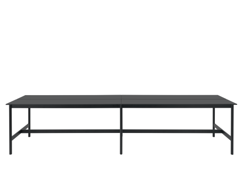 MUUTO stół wysoki LINEAR SYSTEM 480x110x105h czarny nanolaminat / czarny dąb