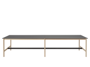 MUUTO stół wysoki LINEAR SYSTEM 480x110x105h czarny nanolaminat / dąb naturalny