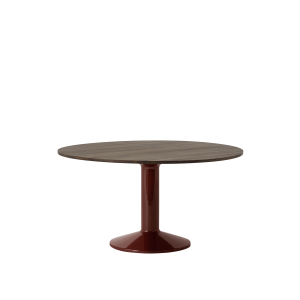 MUUTO stół okrągły MIDST Ø140cm ciemny dąb / burgundowy